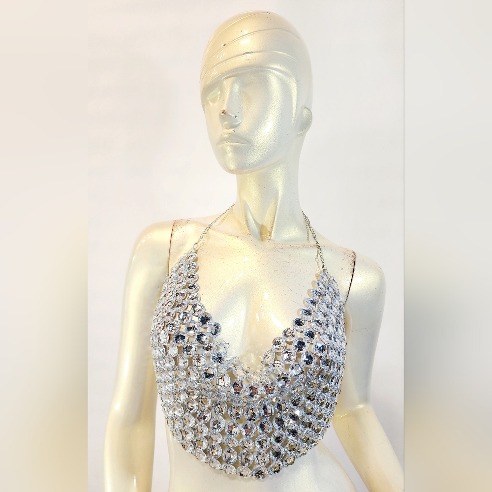 Rhinestone halter top